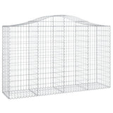Arched Gabion Baskets 8 pcs 200x50x120/140 cm Galvanised Iron