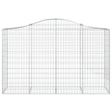 Arched Gabion Baskets 30 pcs 200x50x120/140 cm Galvanised Iron