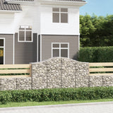 Arched Gabion Baskets 30 pcs 200x50x120/140 cm Galvanised Iron