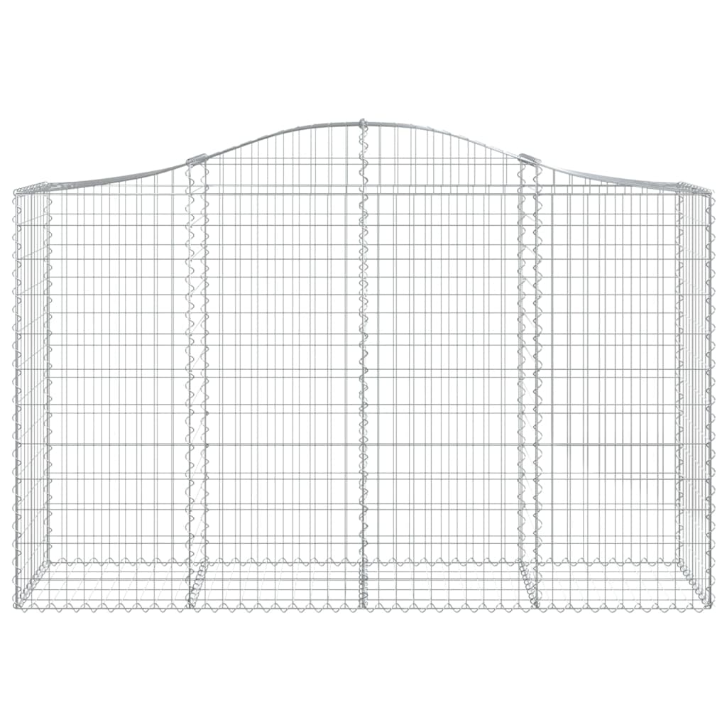 Arched Gabion Baskets 40 pcs 200x50x120/140 cm Galvanised Iron
