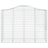 Arched Gabion Baskets 5 pcs 200x50x140/160 cm Galvanised Iron
