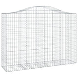 Arched Gabion Baskets 9 pcs 200x50x140/160 cm Galvanised Iron