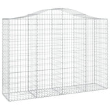 Arched Gabion Baskets 11 pcs 200x50x140/160 cm Galvanised Iron