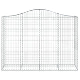 Arched Gabion Baskets 25 pcs 200x50x140/160 cm Galvanised Iron