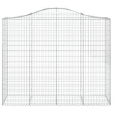Arched Gabion Baskets 4 pcs 200x50x160/180 cm Galvanised Iron
