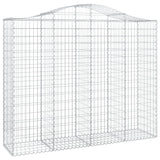 Arched Gabion Baskets 13 pcs 200x50x160/180 cm Galvanised Iron