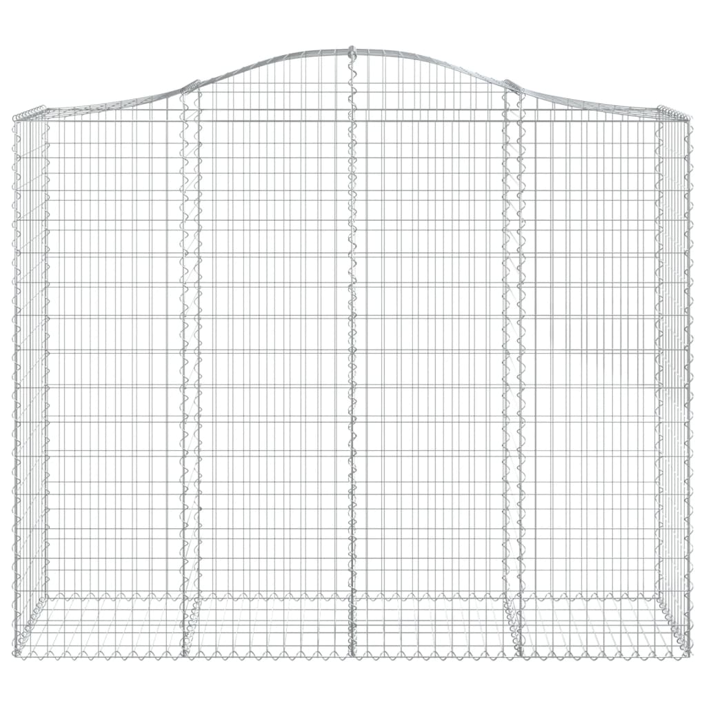 Arched Gabion Baskets 13 pcs 200x50x160/180 cm Galvanised Iron