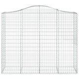 Arched Gabion Baskets 14 pcs 200x50x160/180 cm Galvanised Iron
