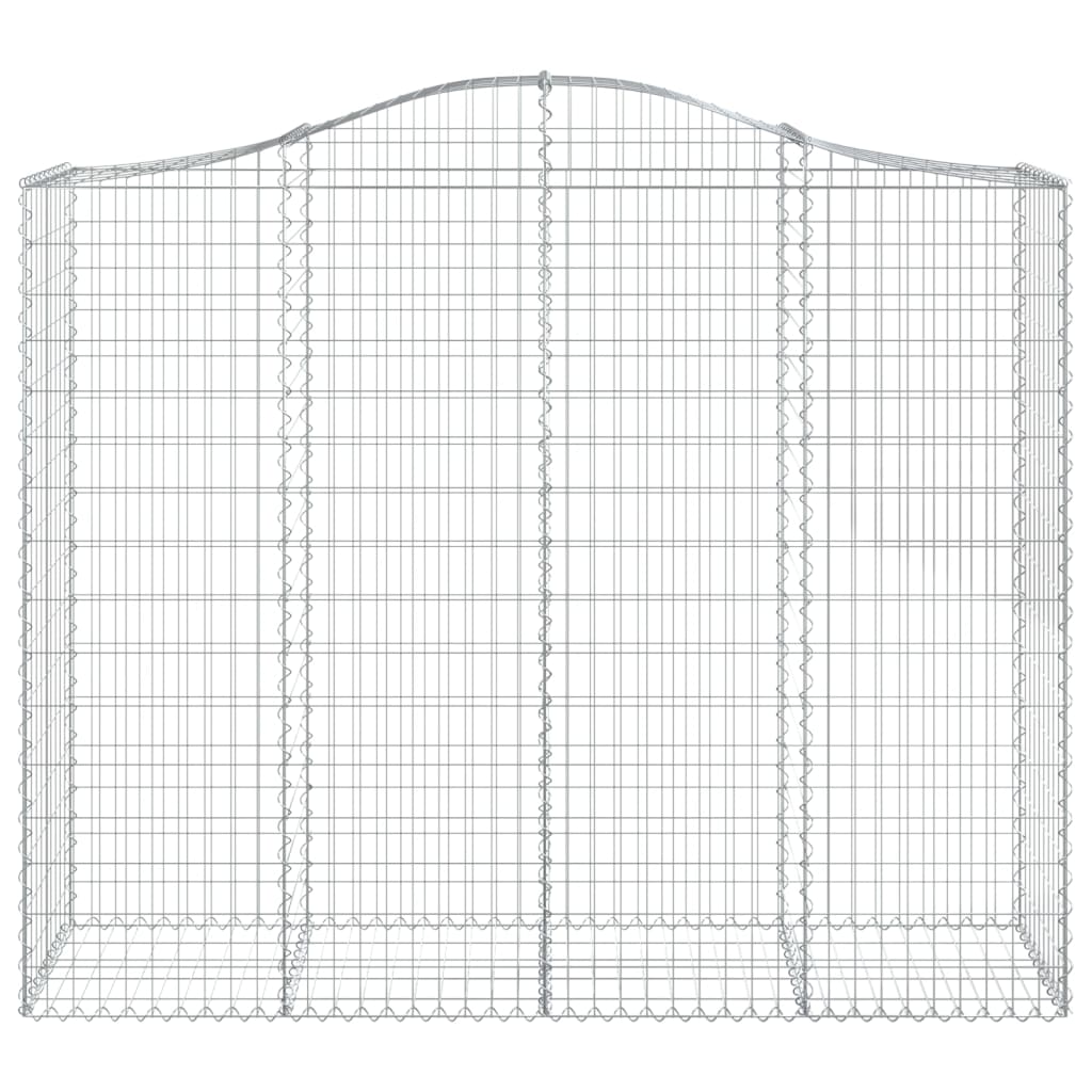 Arched Gabion Baskets 20 pcs 200x50x160/180 cm Galvanised Iron