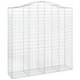 Arched Gabion Baskets 4 pcs 200x50x200/220 cm Galvanised Iron