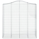 Arched Gabion Baskets 4 pcs 200x50x200/220 cm Galvanised Iron