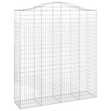 Arched Gabion Baskets 4 pcs 200x50x220/240 cm Galvanised Iron