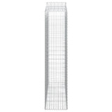 Arched Gabion Baskets 4 pcs 200x50x220/240 cm Galvanised Iron