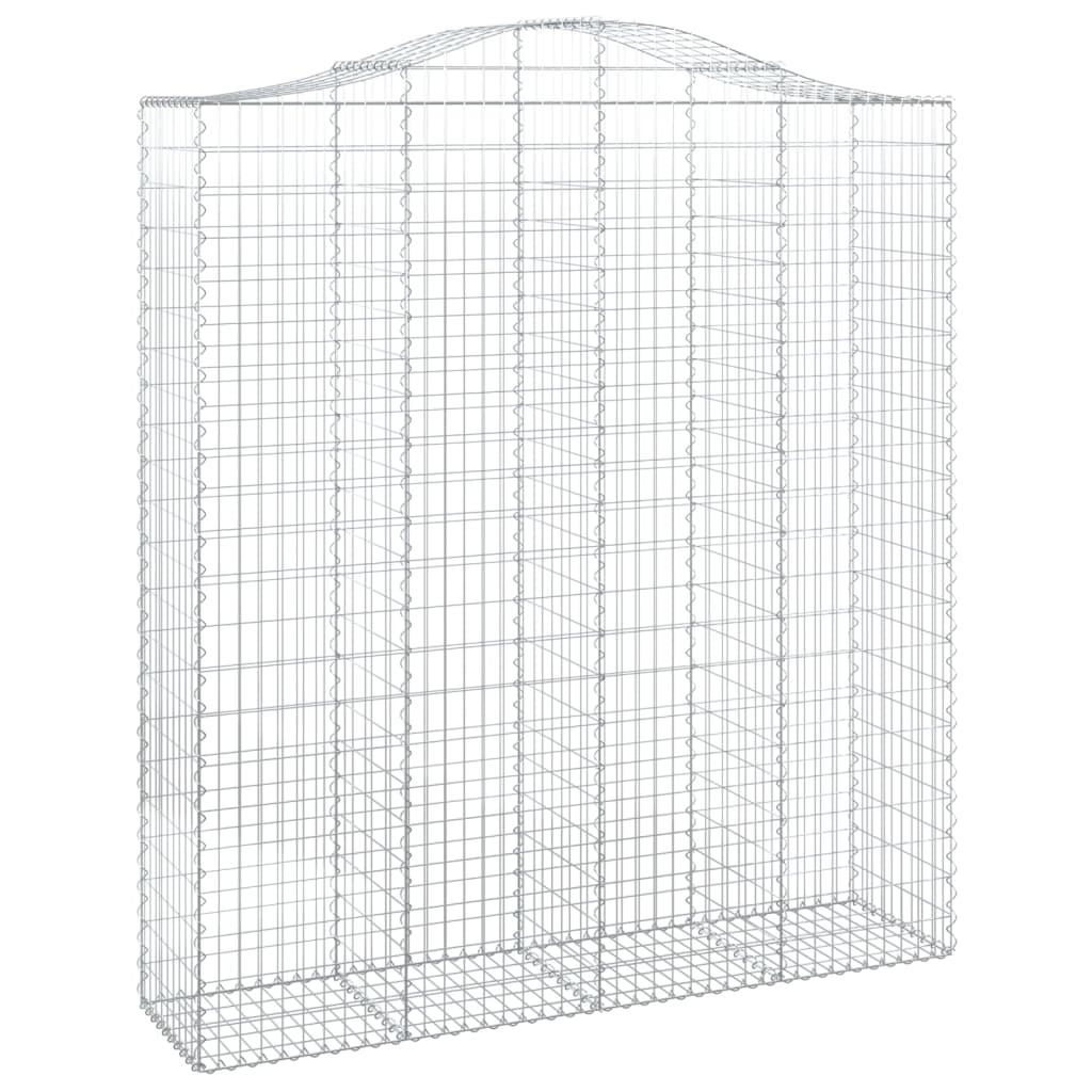 Arched Gabion Baskets 6 pcs 200x50x220/240 cm Galvanised Iron