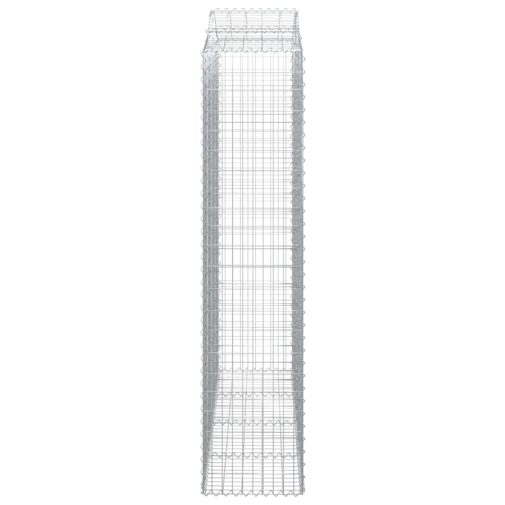 Arched Gabion Baskets 6 pcs 200x50x220/240 cm Galvanised Iron