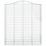 Arched Gabion Baskets 7 pcs 200x50x220/240 cm Galvanised Iron