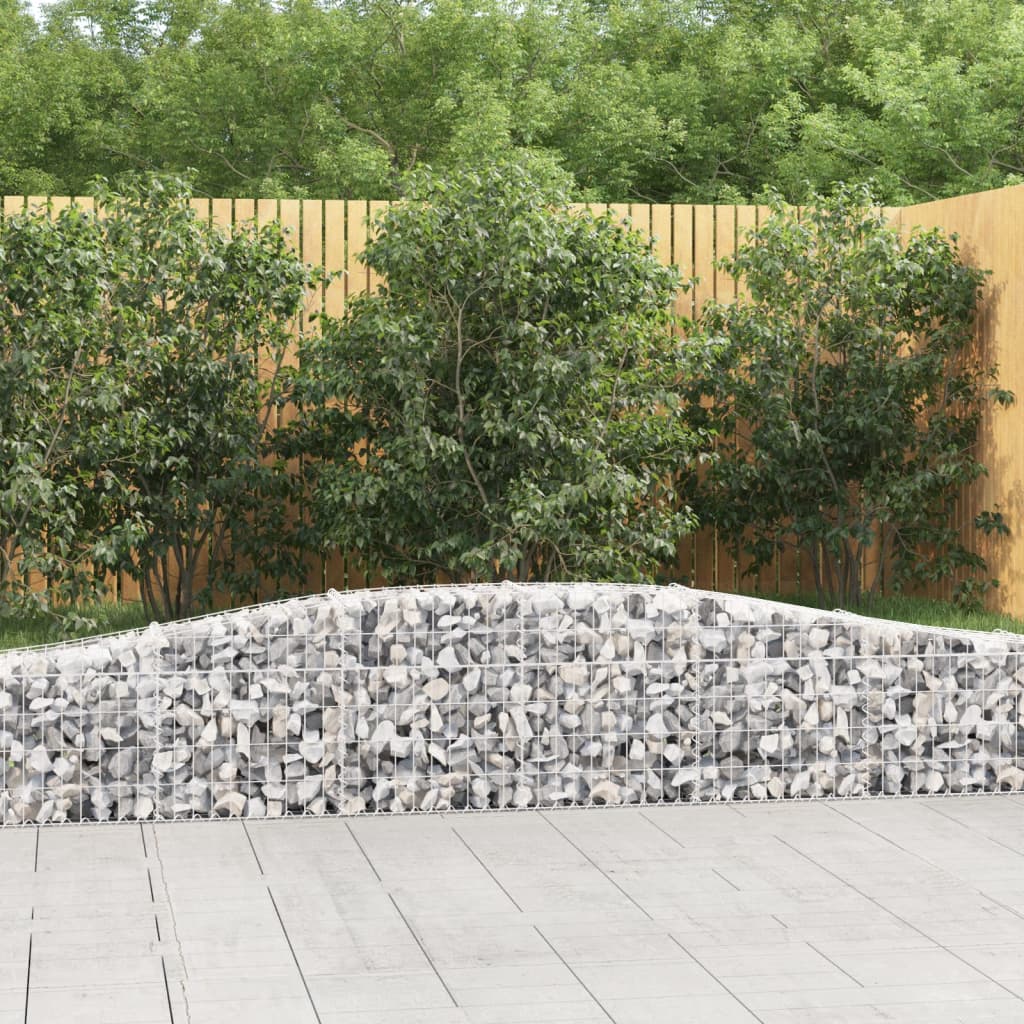 Arched Gabion Baskets 3 pcs 400x30x40/60 cm Galvanised Iron