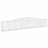 Arched Gabion Baskets 4 pcs 400x30x60/80 cm Galvanised Iron