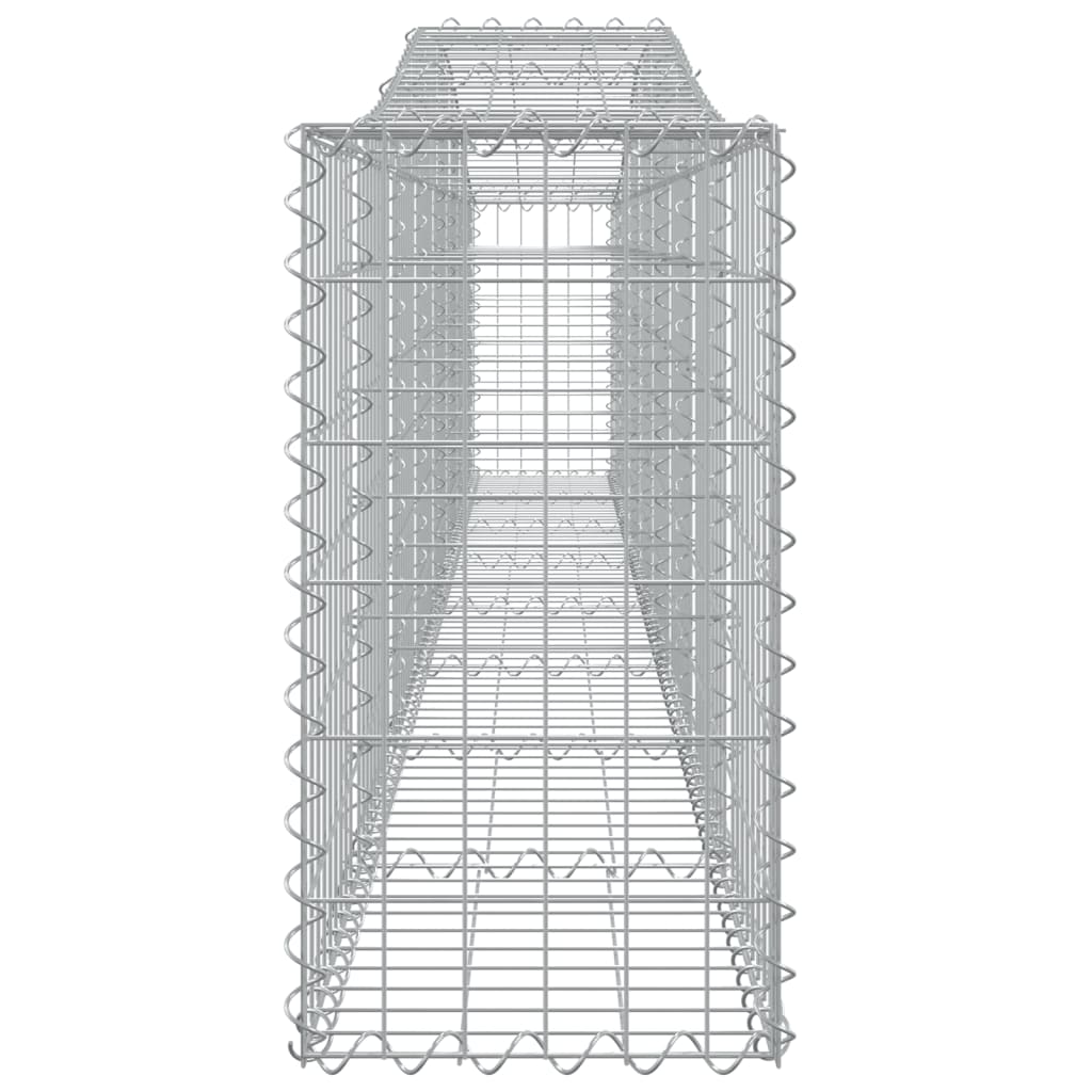 Arched Gabion Baskets 4 pcs 400x30x60/80 cm Galvanised Iron