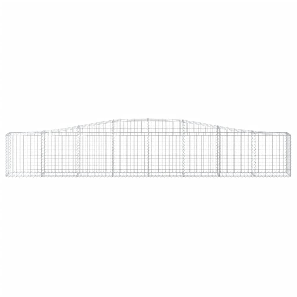 Arched Gabion Baskets 5 pcs 400x30x60/80 cm Galvanised Iron