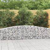 Arched Gabion Baskets 7 pcs 400x30x60/80 cm Galvanised Iron