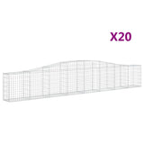 Arched Gabion Baskets 20 pcs 400x30x60/80 cm Galvanised Iron