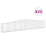 Arched Gabion Baskets 25 pcs 400x30x60/80 cm Galvanised Iron