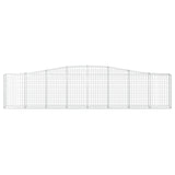 Arched Gabion Baskets 2 pcs 400x30x80/100 cm Galvanised Iron
