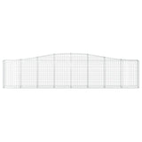Arched Gabion Baskets 4 pcs 400x30x80/100 cm Galvanised Iron