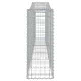 Arched Gabion Baskets 15 pcs 400x30x80/100 cm Galvanised Iron