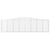 Arched Gabion Baskets 4 pcs 400x30x100/120 cm Galvanised Iron