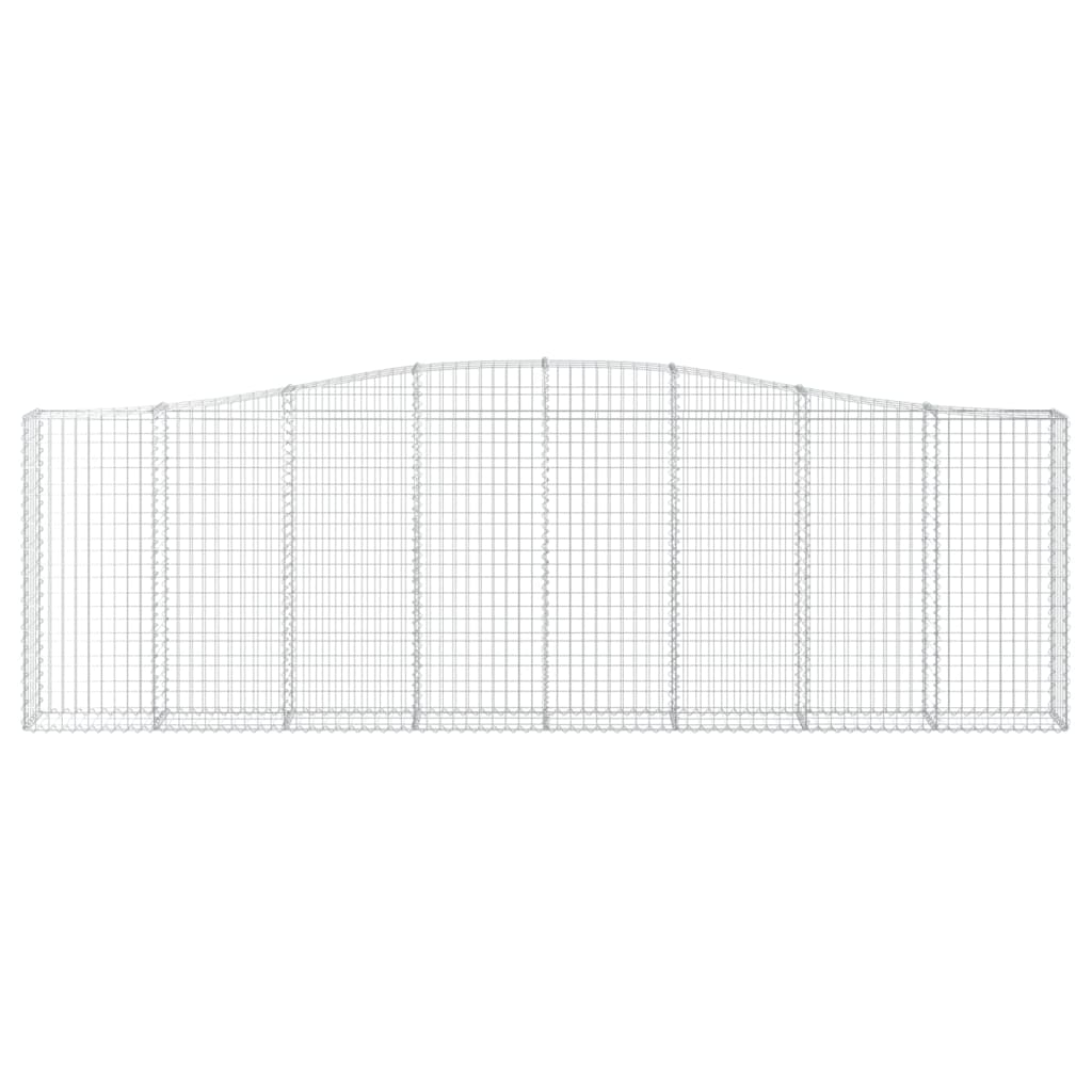 Arched Gabion Baskets 2 pcs 400x30x120/140 cm Galvanised Iron