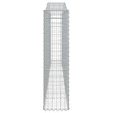 Arched Gabion Baskets 2 pcs 400x30x120/140 cm Galvanised Iron