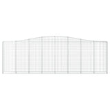 Arched Gabion Baskets 4 pcs 400x30x120/140 cm Galvanised Iron