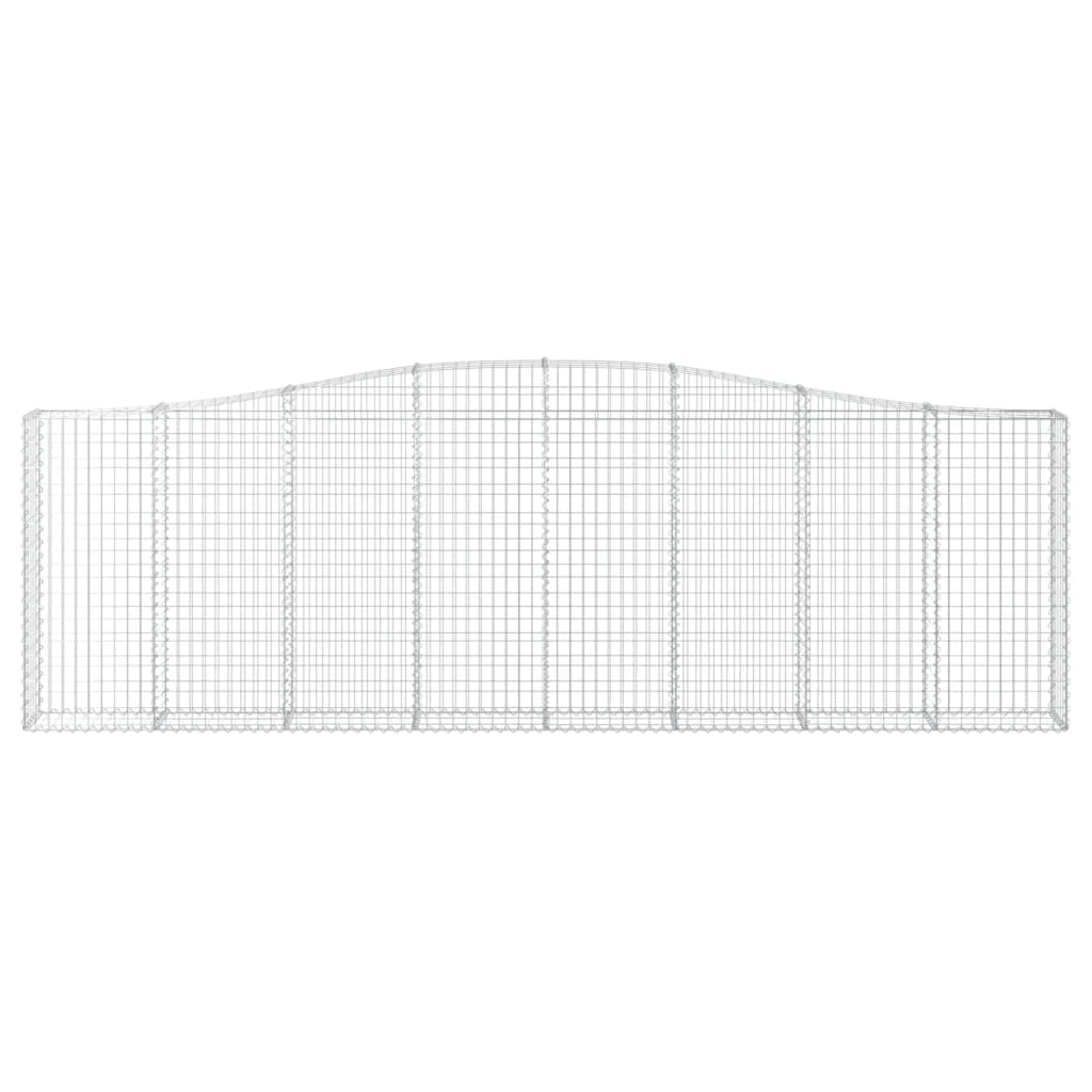 Arched Gabion Baskets 6 pcs 400x30x120/140 cm Galvanised Iron