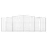 Arched Gabion Baskets 6 pcs 400x30x120/140 cm Galvanised Iron