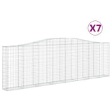 Arched Gabion Baskets 7 pcs 400x30x120/140 cm Galvanised Iron