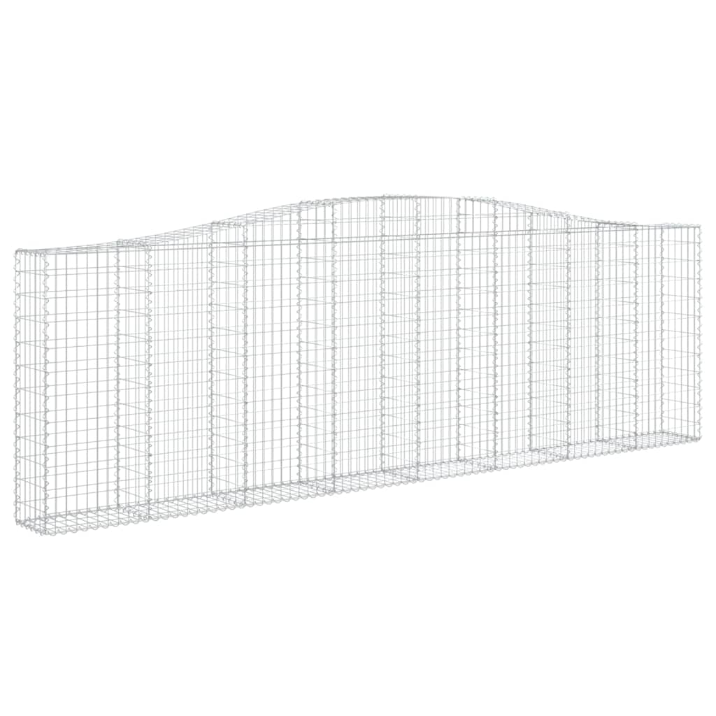 Arched Gabion Baskets 7 pcs 400x30x120/140 cm Galvanised Iron