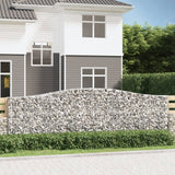 Arched Gabion Baskets 7 pcs 400x30x120/140 cm Galvanised Iron