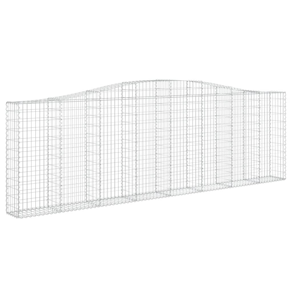 Arched Gabion Baskets 9 pcs 400x30x120/140 cm Galvanised Iron