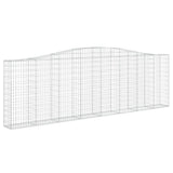 Arched Gabion Baskets 9 pcs 400x30x120/140 cm Galvanised Iron