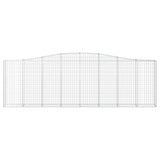 Arched Gabion Baskets 9 pcs 400x30x120/140 cm Galvanised Iron