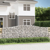Arched Gabion Baskets 9 pcs 400x30x120/140 cm Galvanised Iron