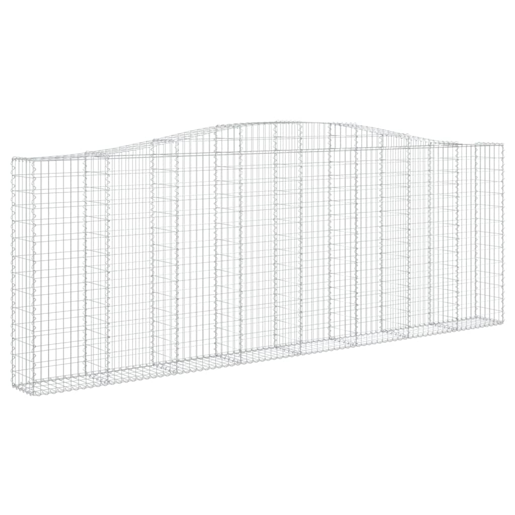 Arched Gabion Baskets 6 pcs 400x30x140/160 cm Galvanised Iron