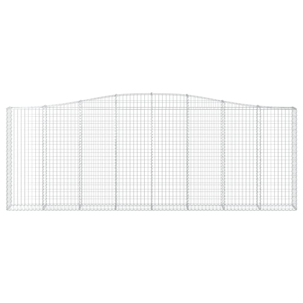 Arched Gabion Baskets 6 pcs 400x30x140/160 cm Galvanised Iron