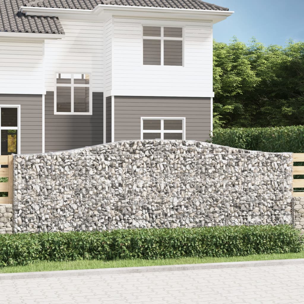 Arched Gabion Baskets 6 pcs 400x30x140/160 cm Galvanised Iron
