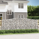 Arched Gabion Baskets 6 pcs 400x30x140/160 cm Galvanised Iron
