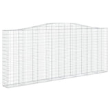 Arched Gabion Baskets 2 pcs 400x30x160/180 cm Galvanised Iron