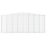 Arched Gabion Baskets 2 pcs 400x30x160/180 cm Galvanised Iron