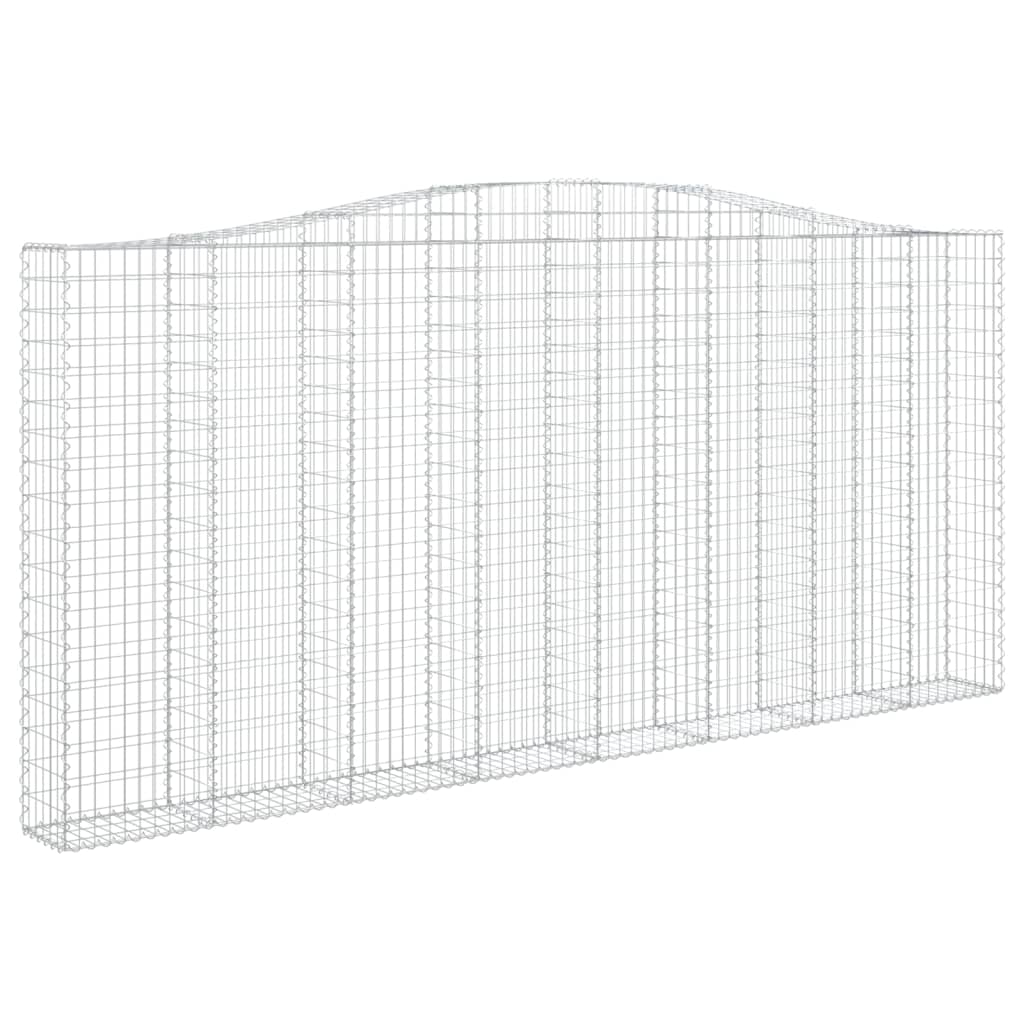 Arched Gabion Baskets 2 pcs 400x30x180/200 cm Galvanised Iron